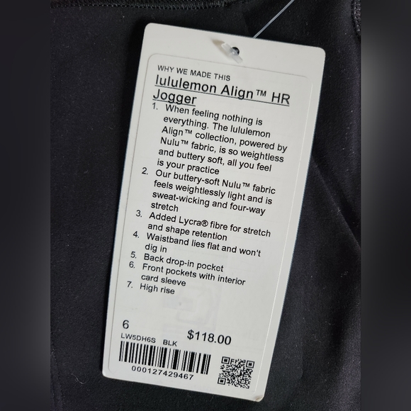 NWT Lululemon Align HR Jogger - Picture 4 of 8